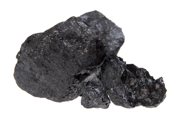 孤立的煤、 碳掘金 — 图库照片