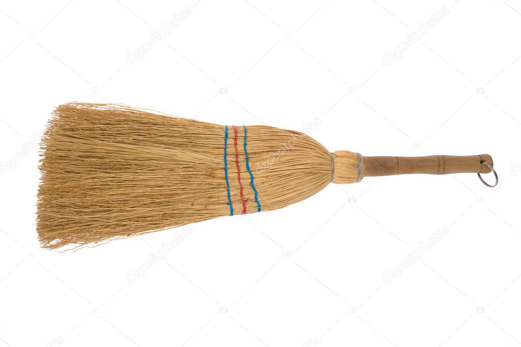 Broom isolated aganist white background