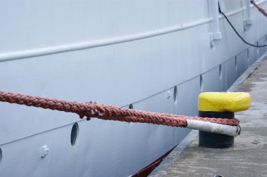 Bollard, port detail and ship clipart