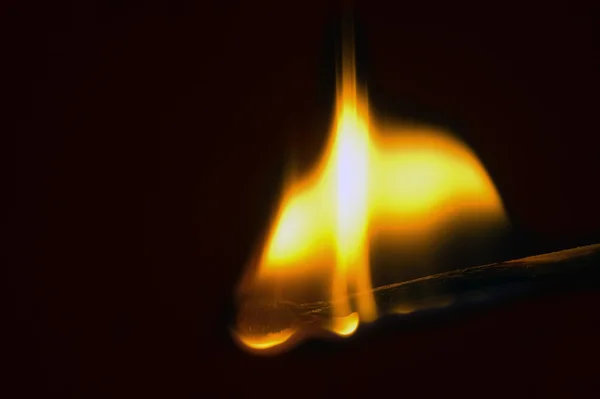 Burning Flame Matchstick — Stock Photo, Image