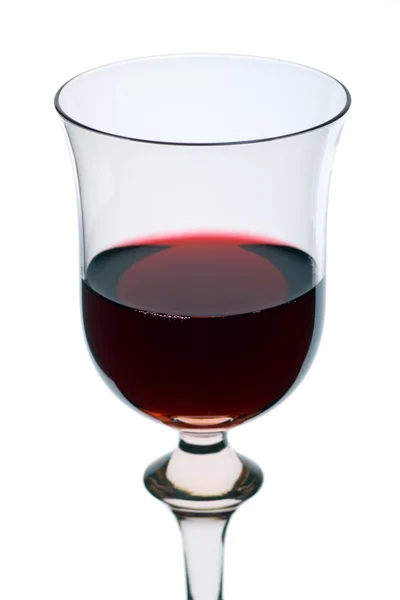 stock image Glass of red wine isolated on white