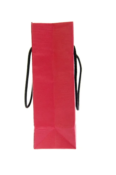 Saco vermelho isolado no branco — Fotografia de Stock