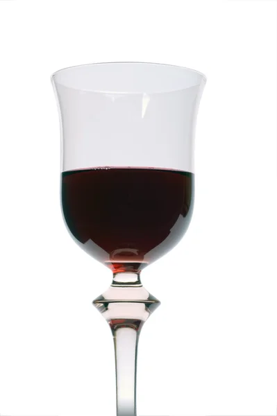 Kieliszek czerwonego wina izolowanego na białym — Zdjęcie stockowe