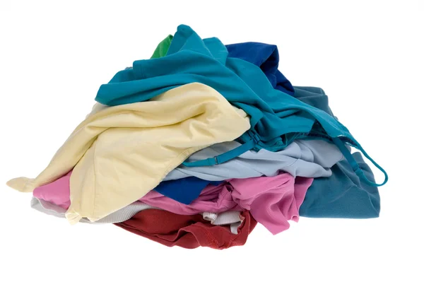 Çamaşır için kirli elbise yığını - Stok İmaj