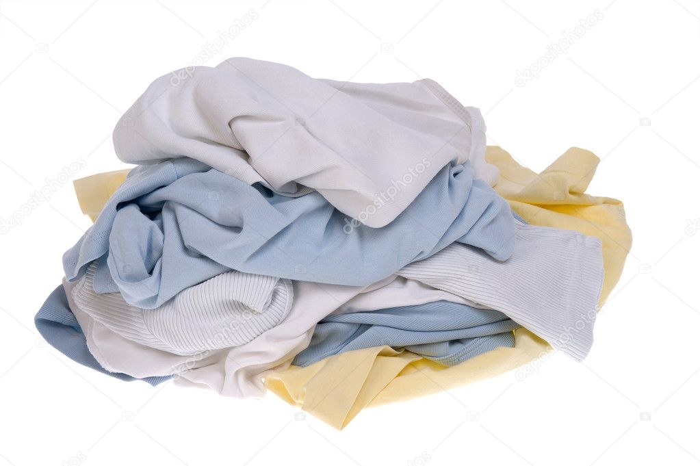 Pile of dirty clothes for the laundry