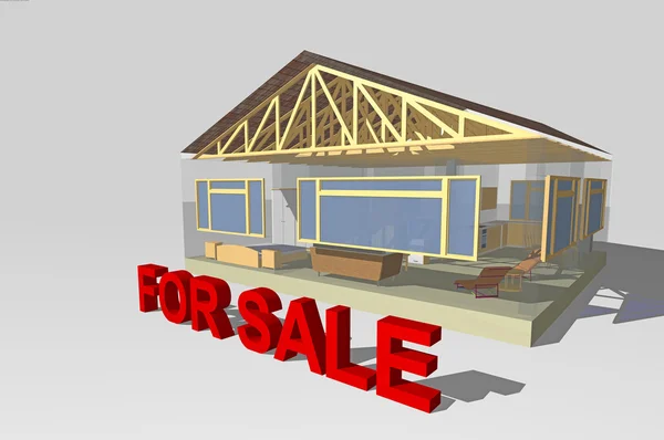 3D-Haus — Stockfoto