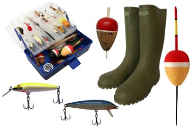 Fishing tackles clipart