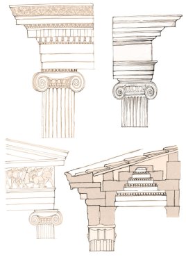 Ionic column clipart