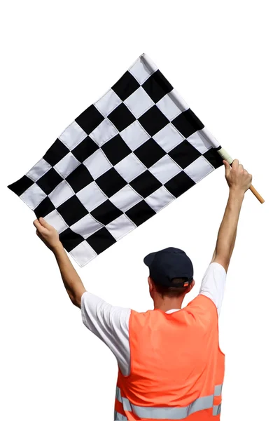 レース旗 ストック画像