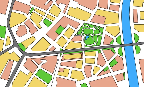 Kaupungin kartta — kuvapankkivalokuva