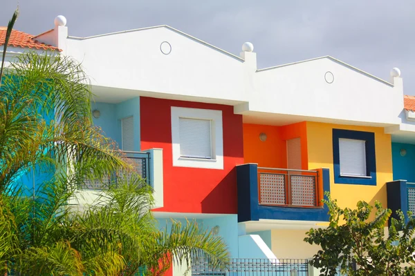 Цветные дома на Тенерифе — стоковое фото
