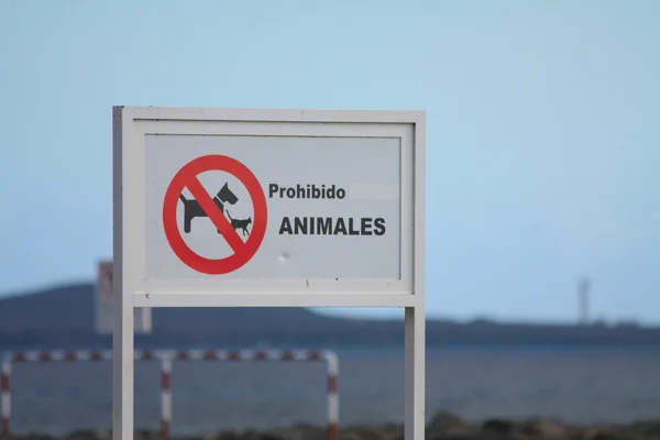 Não são permitidos animais sinal — Fotografia de Stock