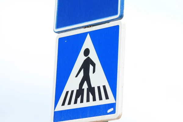 Signo peatonal azul —  Fotos de Stock
