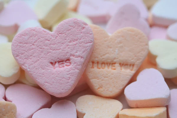 Ναι, ' αγαπώ valentine καρδιές — Φωτογραφία Αρχείου