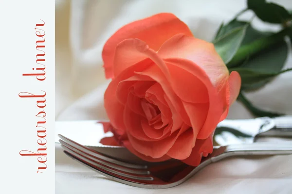 Orane rose card - ausdrucken und posten - probenlärm — Stockfoto