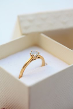 Engagement ring - ready for the proposal clipart