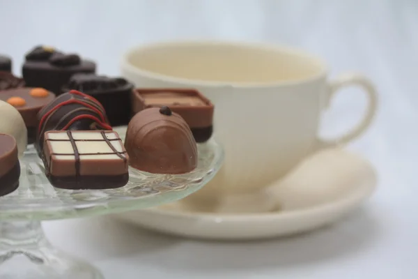 Thee en chocolade — Stockfoto