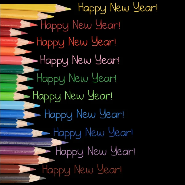 Happy New Year pencils — Stock Photo, Image