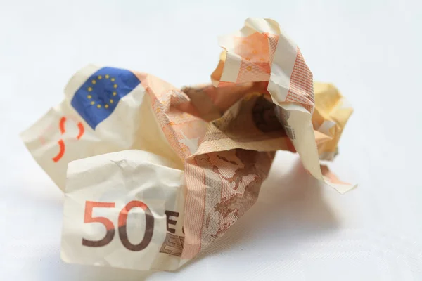 Trashy 50 euro banknote — Stock Photo, Image