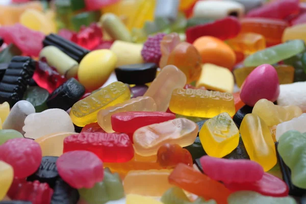Çeşitli şekerler yığını — Stok fotoğraf