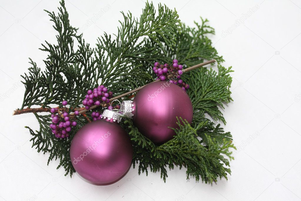 Purple christmas ornaments
