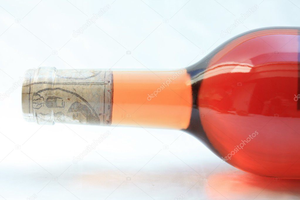 Wine bottles in close up