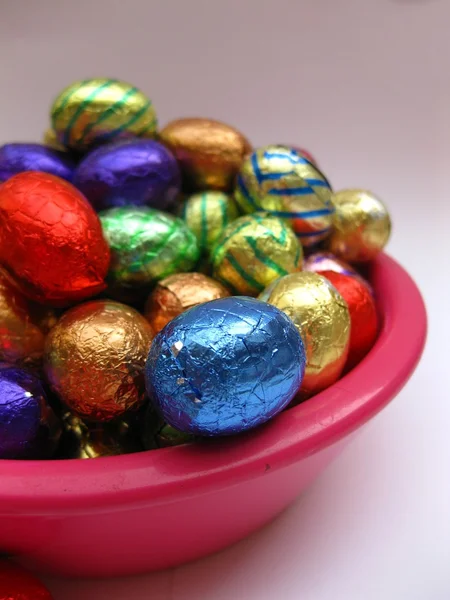 Chocolate easter eggs — Stock Photo, Image
