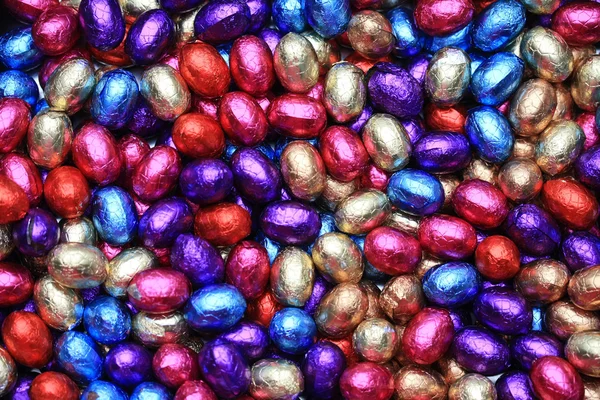 Chocolate easter eggs perfect background — Stock Photo, Image