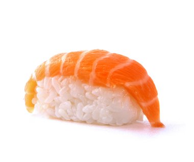 Japanese sushi with salmon fish clipart