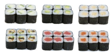 Japanese rolls assortied clipart