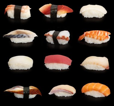 Japanese sushi mix clipart