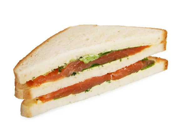 Salmon club sandwich — Stock Photo, Image