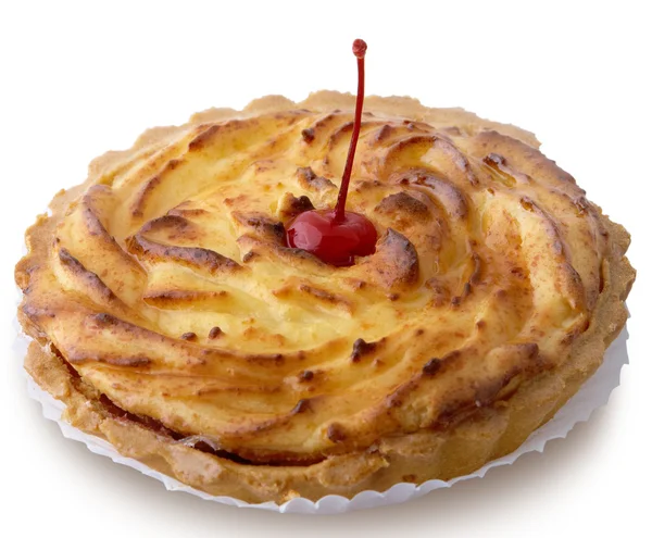 Tort de vanilie cu cireșe — Fotografie, imagine de stoc