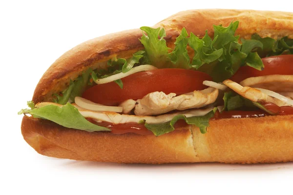 Turkey breast sandwich close up — Stock Photo, Image