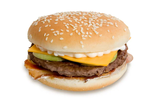 Hamburger isolé sur blanc — Photo