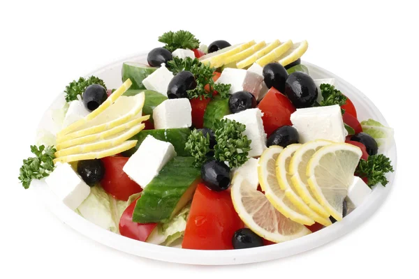 Greek salad with fetaki — Stock Photo, Image