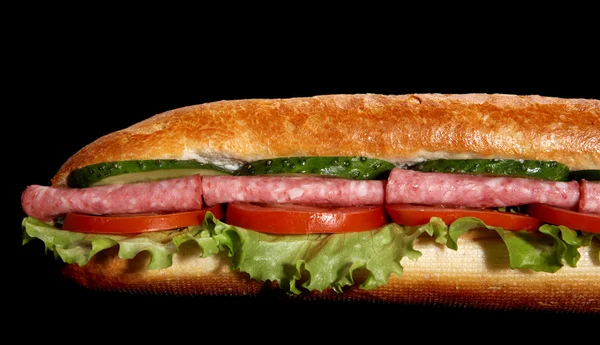 Salami sub smörgås — Stockfoto