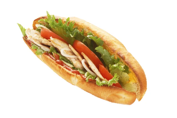 Pulyka mell sub szendvics — Stock Fotó
