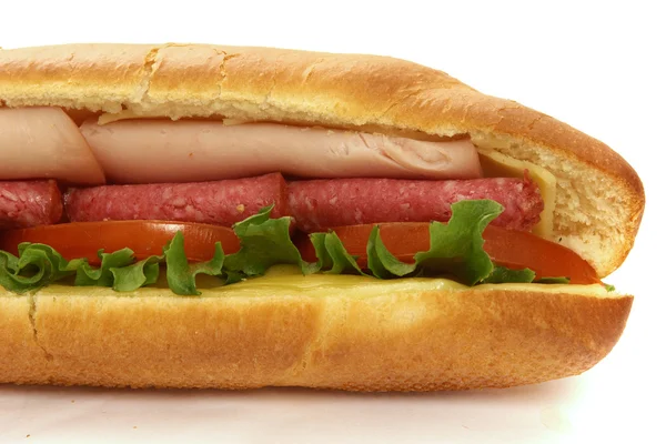 Sándwich de salami sub — Foto de Stock