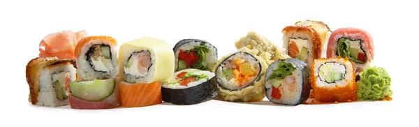 Japanese maki mix rolls assorted — Stock Photo, Image