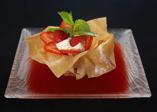 Aardbei dessert — Stockfoto