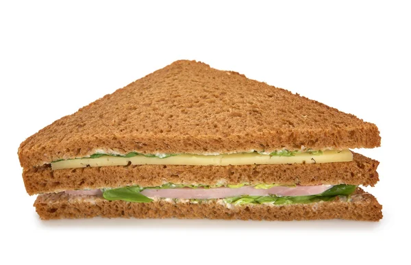 Ost och skinka sandwich — Stockfoto