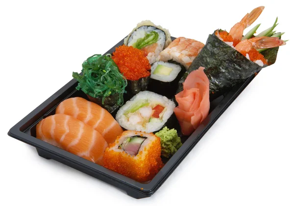 Mescolare panini giapponesi e sushi assortiti — Foto Stock