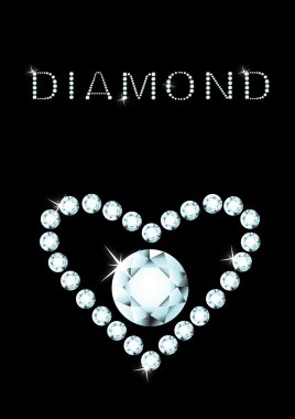 Diamond heart clipart