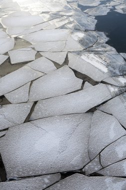 Ice on river clipart