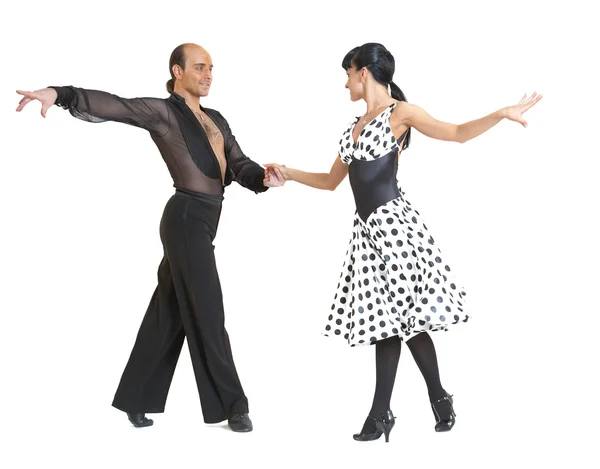 Couple dancers latina style — Stock Photo, Image