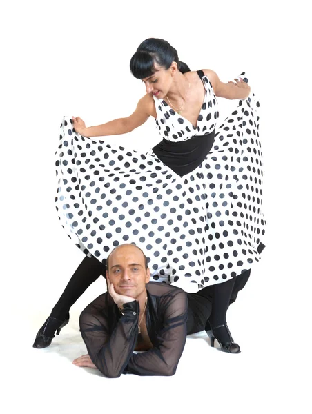 Casal dançarinos estilo latina — Fotografia de Stock