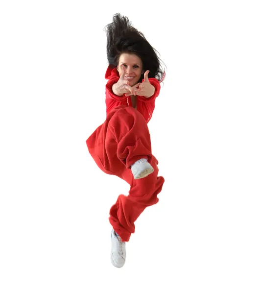 Hip hop dancer jump — Stock Photo, Image