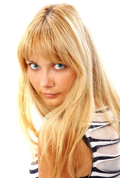 Ung attraktiv blond flicka — Stockfoto