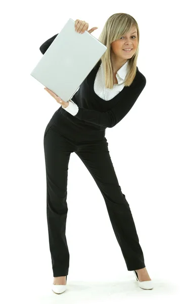 Mladé ženy s laptopem — Stock fotografie